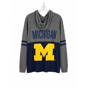 Boxercraft Michigan Wolverines Hoodie Gray Navy Colorblock Mens 2X NCAA Fan Gear